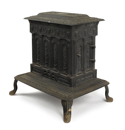 Fred Schultz cast iron stove patented 174972