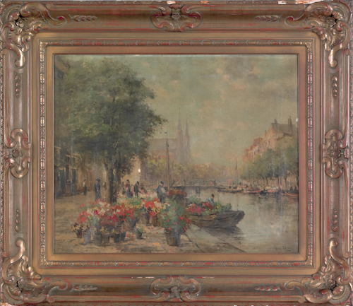 Fine French oil on canvas impressionist