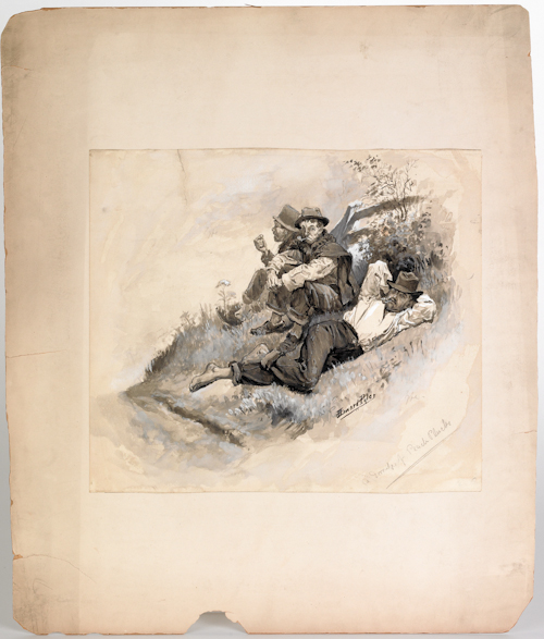 Howard Pyle (American 1853-1911) watercolor