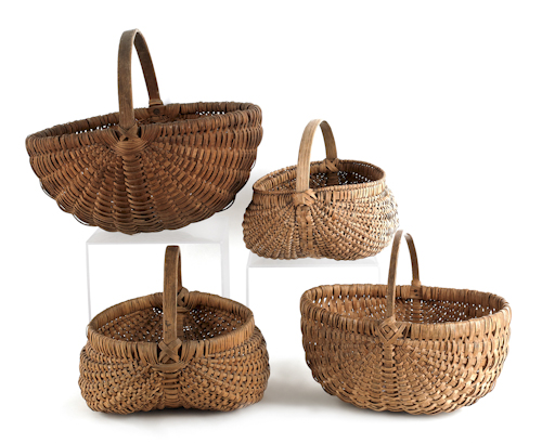 Four Pennsylvania split oak baskets 174a13