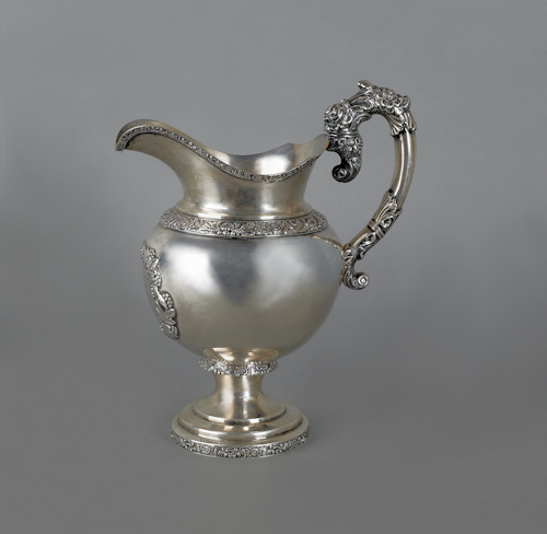 New York coin silver pitcher ca.