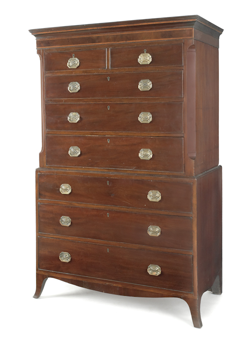 George III mahogany chest on chest 174a73