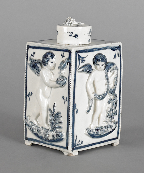 English pearlware tea caddy ca  174a6d