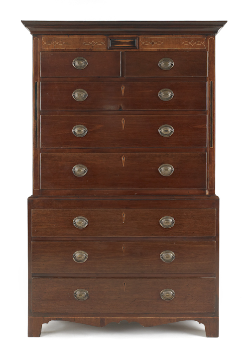 George III mahogany chest on chest 174a92