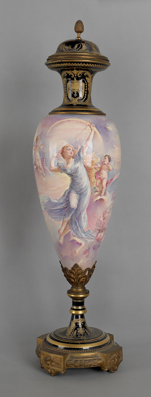 Large Sevres porcelain vase 19th