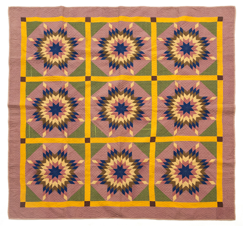 Pennsylvania pieced star quilt