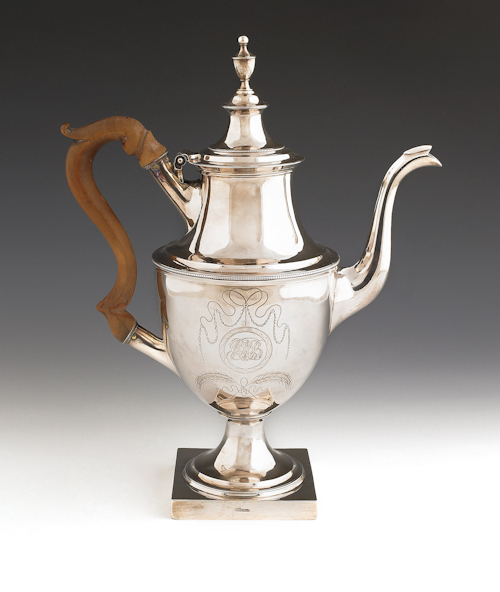 Philadelphia silver coffee pot