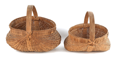 Two Pennsylvania buttocks baskets late