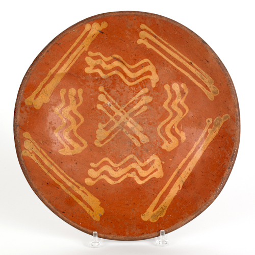 American redware charger 19th c  174b3f
