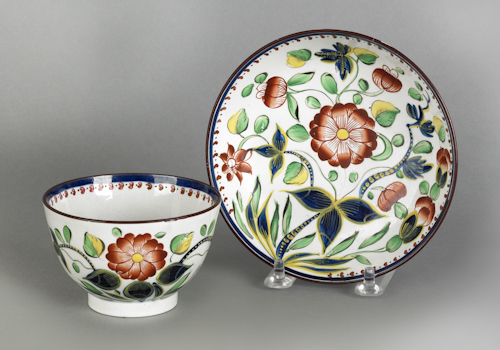 Gaudy Dutch Dahlia cup and saucer 174b5e