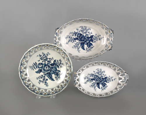 Two Worcester reticulated bowls