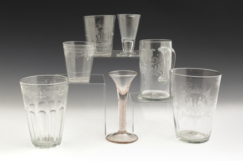 Collection of colorless glass 18th 19th 174b78