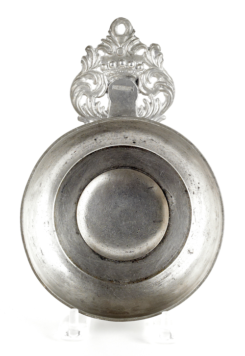 Hartford Connecticut pewter porringer