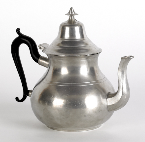 Beverly Massachusetts pewter teapot
