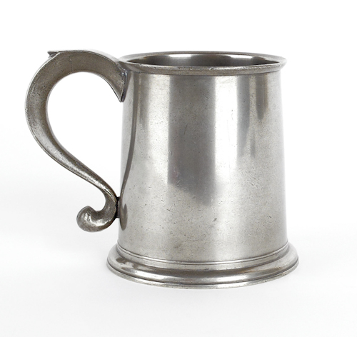 Philadelphia pewter mug ca. 1805