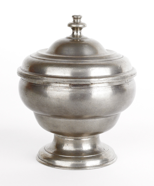 Lancaster Pennsylvania pewter sugar