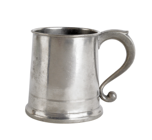 Philadelphia pewter mug ca. 1820 bearing