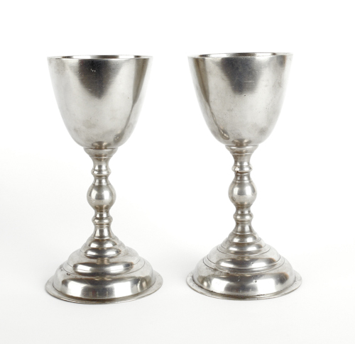 Pair of Albany New York pewter 174bf8