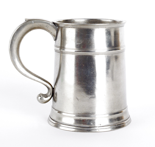New York pewter mug ca. 1780 bearing