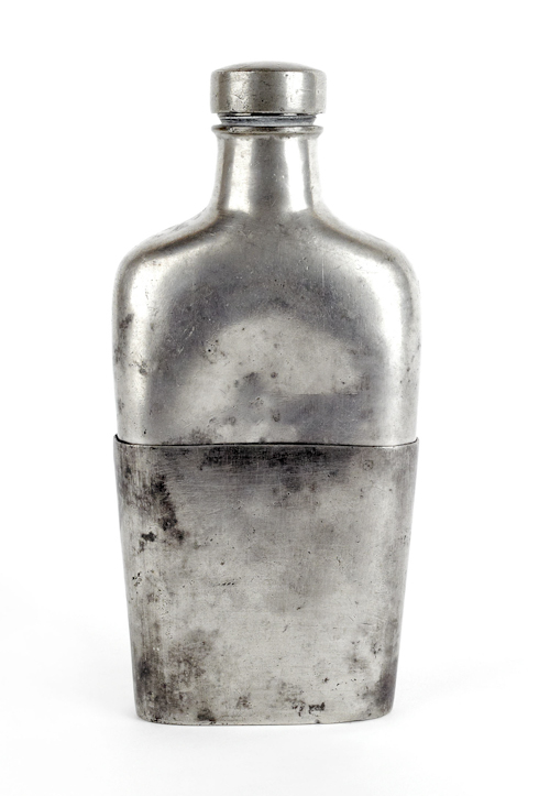 Poughkeepsie New York pewter flask