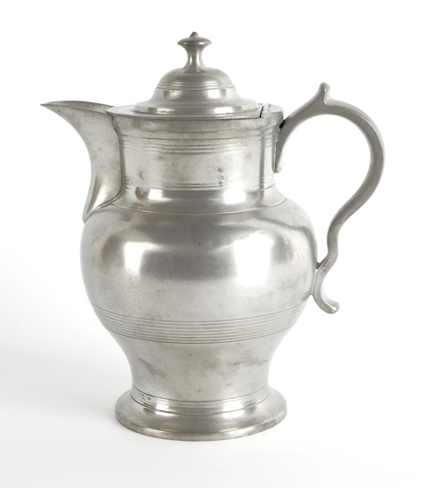 New York pewter pitcher ca. 1845