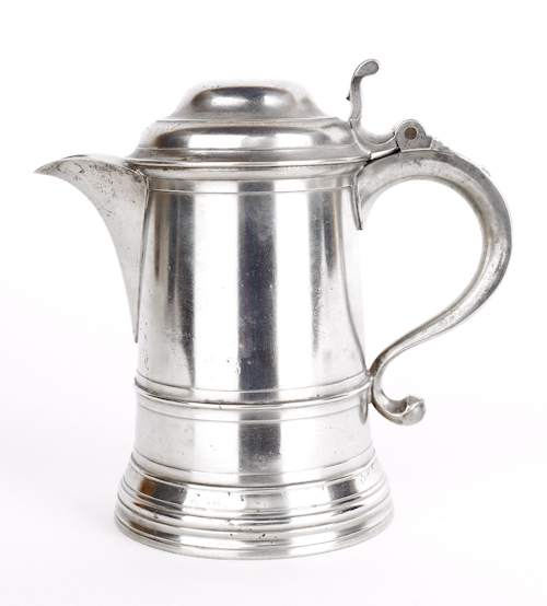 New York pewter flagon ca 1835 174bfd