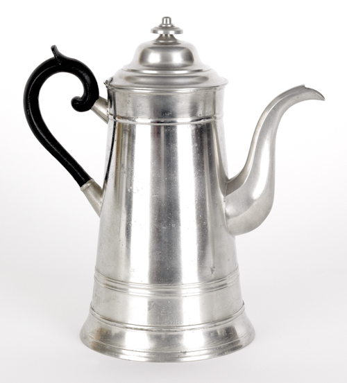 Providence pewter coffee pot ca. 1835