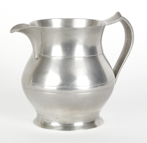 Westbrook Maine pewter pitcher ca. 1845