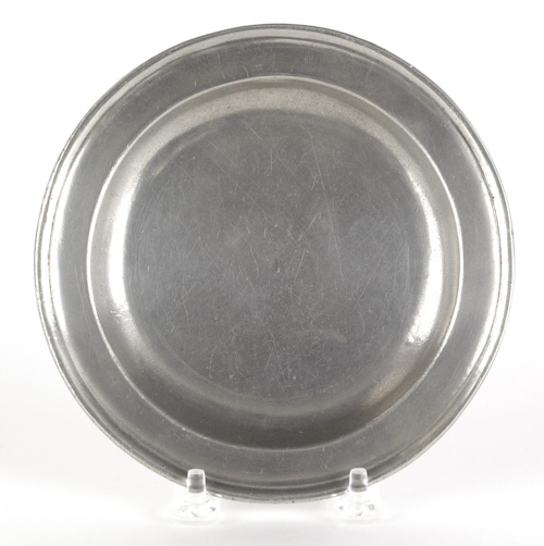 Philadelphia pewter plate ca. 1820 bearing