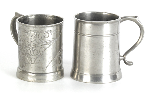 Two New York or New England pewter