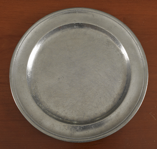 New York pewter plate ca. 1780 bearing