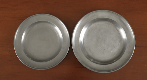 Two Baltimore Maryland pewter plates