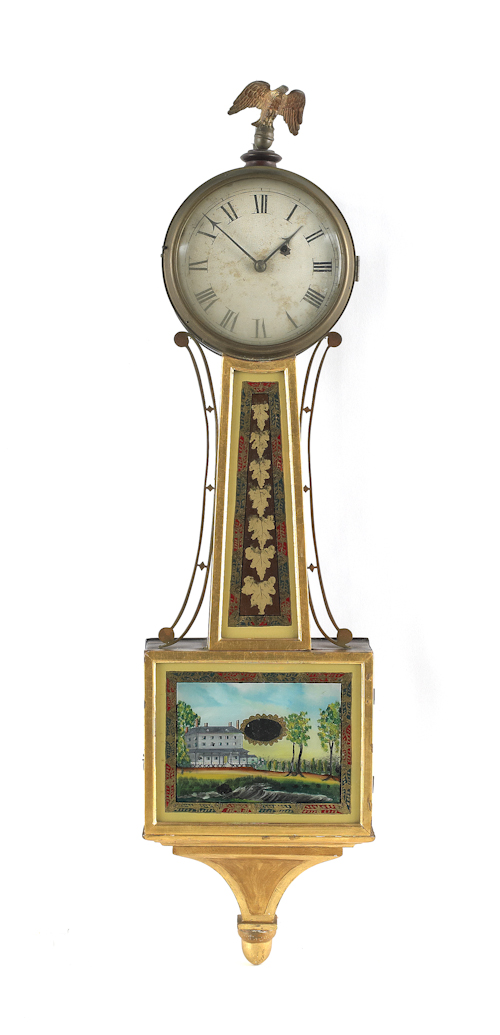 New England banjo clock ca 1815 174ca4