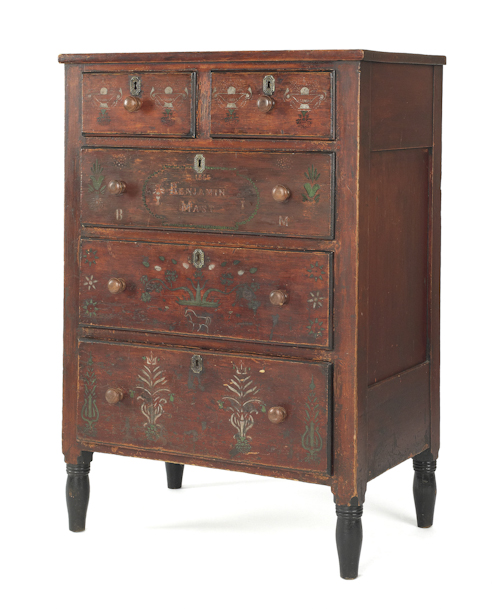 Pennsylvania painted pine chest 174cd2