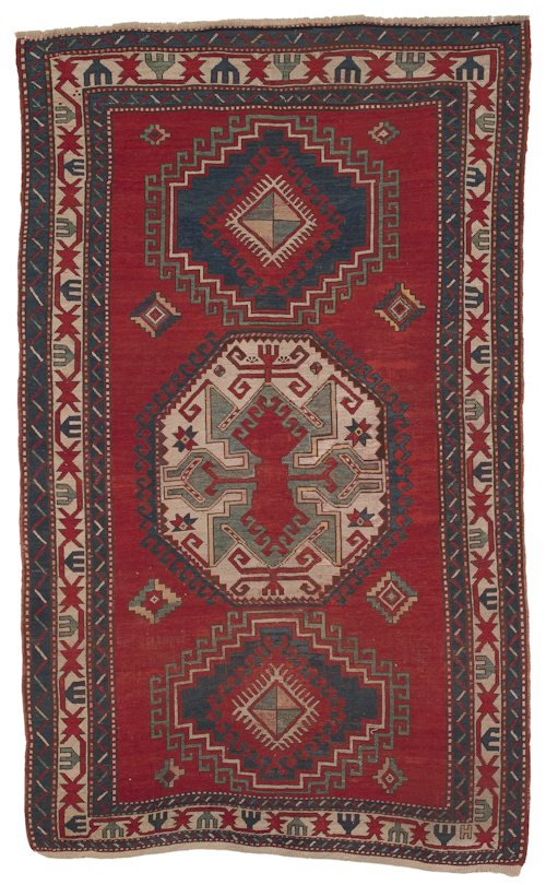 Kazak carpet ca 1900 9 2 x 5 8  174d58