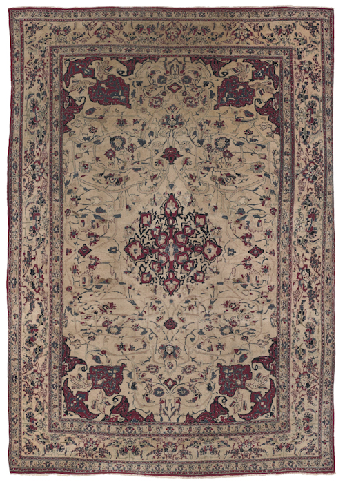 Isphahan carpet ca 1910 7 x 4 10  174d63