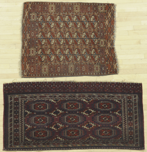 Two Turkoman mats early 20th c  174d6b