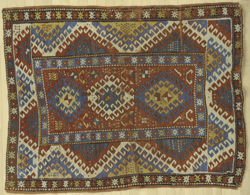 Kazak carpet ca 1900 with three 174d66