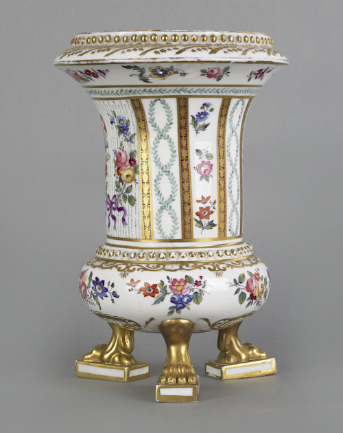 Sevres painted porcelain urn 19th