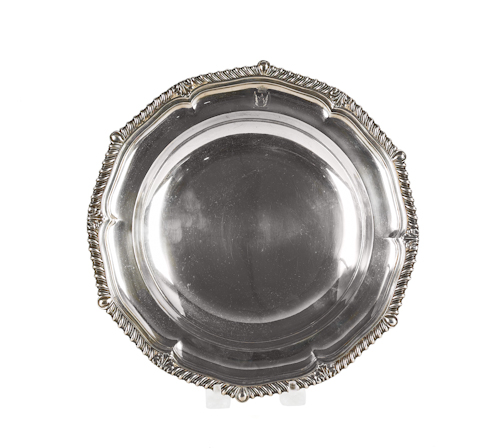 English silver shallow bowl 1814-1815