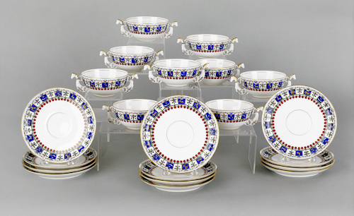 Twelve Russian porcelain saucers 174dc2