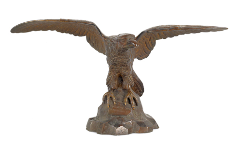 Bronze spread winged eagle ca.