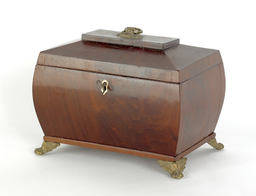 Regency mahogany tea caddy ca  174e2e