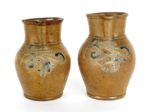 Two Pennsylvania stoneware pitchers 174ec5
