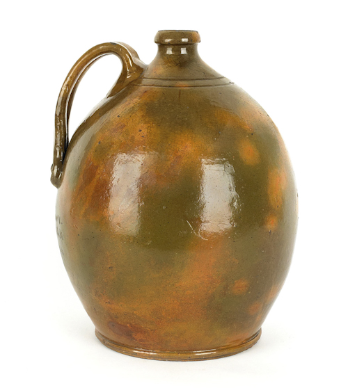 Large earthenware jug with green 174ed4