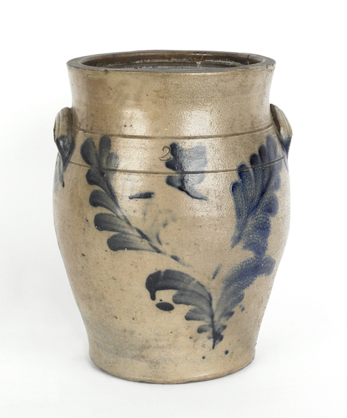 Pennsylvania stoneware crock attributed