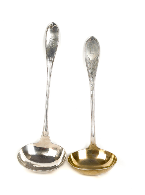 Two New York silver ladles ca  174f23