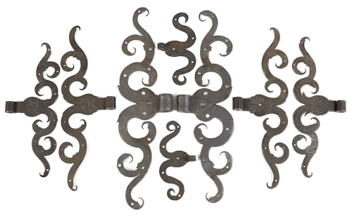 Four pair of Moravian wrought iron 174f93