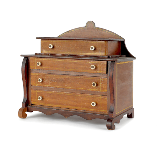 Miniature Empire painted pine chest 174f8c