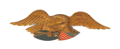 Carved giltwood eagle plaque ca  174f8d